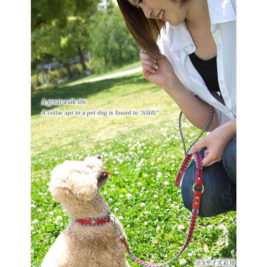 ai様 首輪 カラー 犬 レザー Hロゴ トワルアッシュ ペット Sサイズ ASHU 犬 首輪 革 レザー サイドループレザーカラー Sサイズ 犬 首輪 革