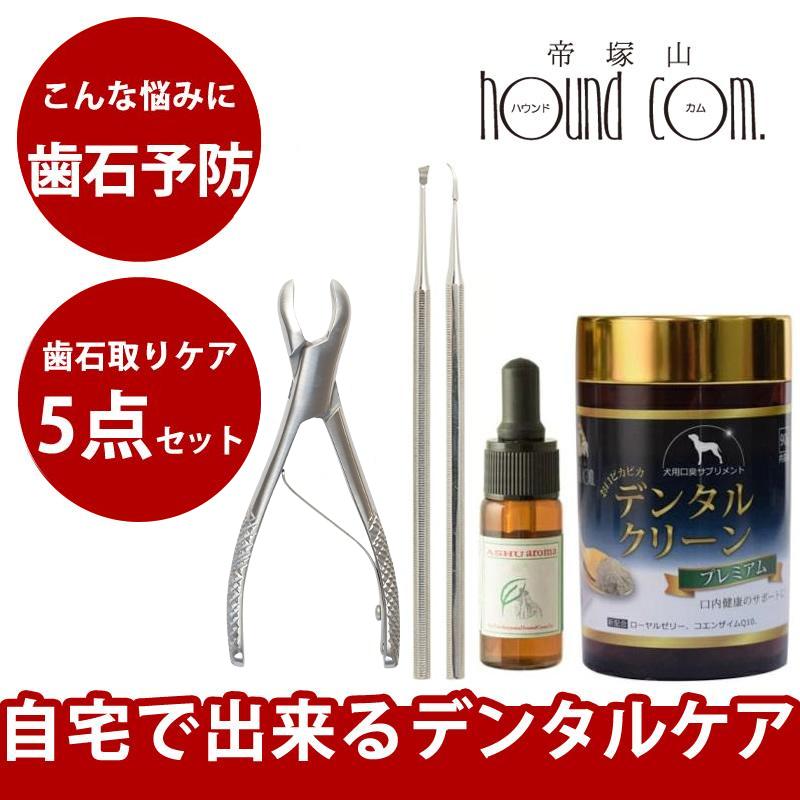 犬用デンタルケア 帝塚山ハウンドカム　歯石取りセット　使用品＋未使用 帝塚山ハウンドカム 愛犬・愛猫用歯石取りペンチとスケーラーセット
