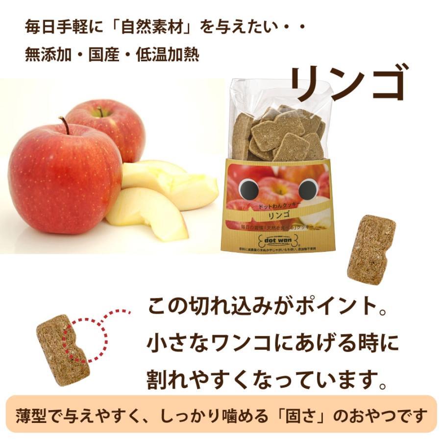 ドットわん クッキー リンゴ 55g 犬 手作り食 トッピング おやつ | ドットわん | 01