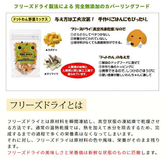 犬 手作り食 ドットわん野菜 10g 無添加フリーズドライ ドッグフード 手作り食・トッピング おやつ 低脂肪 | ドットわん | 02