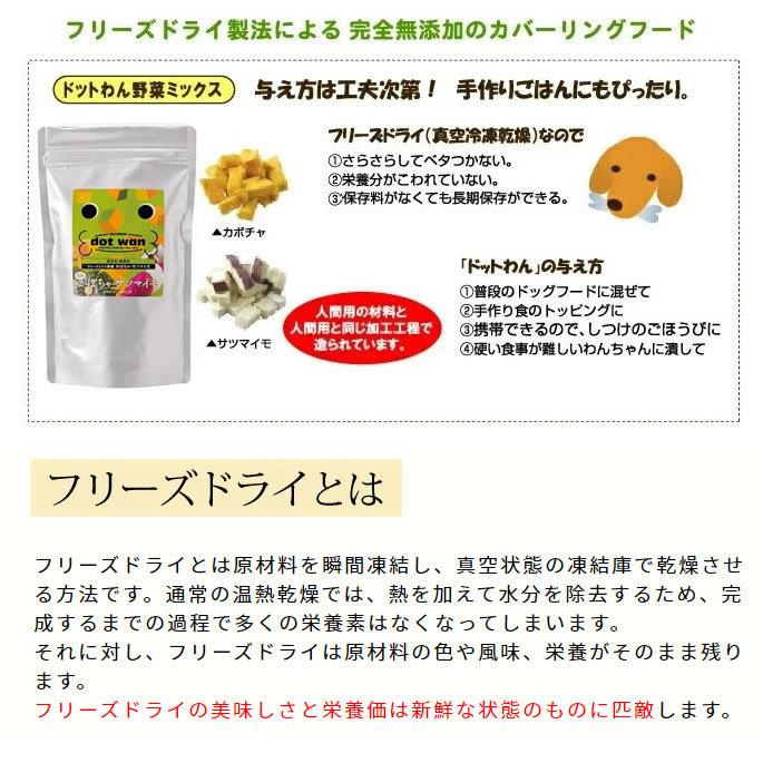 犬 手作り食 ドットわん野菜 45g 無添加フリーズドライ ドッグフード 手作り食・トッピング おやつ | ドットわん | 02