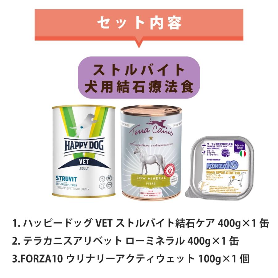 愛犬用　ストルバイト結石用療法食　お試しウェットフードセット 成犬　フラックス　ハッピードッグ　VETストルバイト　結石ケア用　テラカニス　FORZA10 |  | 02