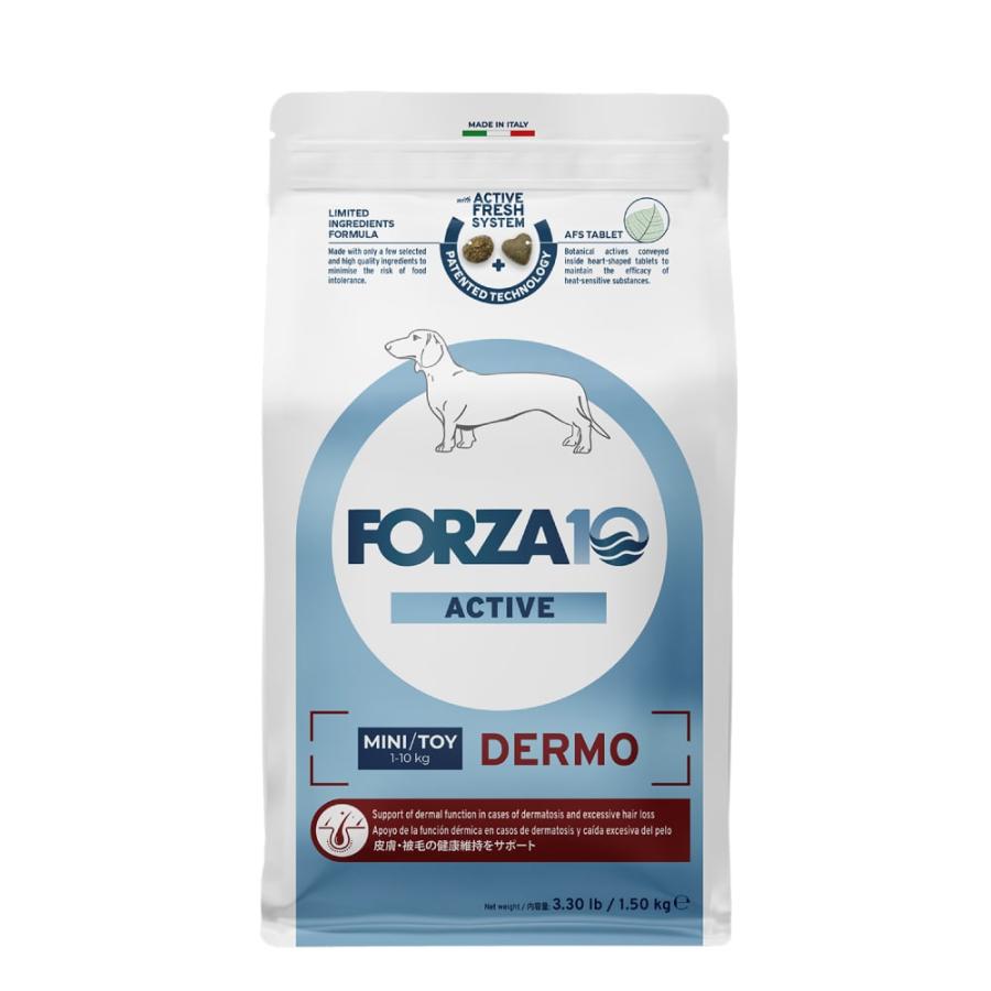 爆買 犬 FORZA10 療法食｜犬用 デルモアクティブ(皮膚ケア)  1.5kg（ミニ 小粒） | FORZA10 | 16