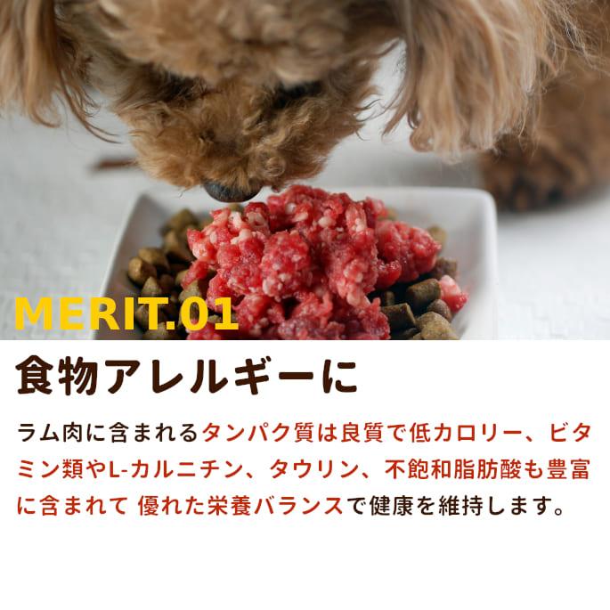 犬 生肉 新鮮 ラム肉 5kg+500g 粗挽きミンチ 小分けパック | 帝塚山ハウンドカム | 01