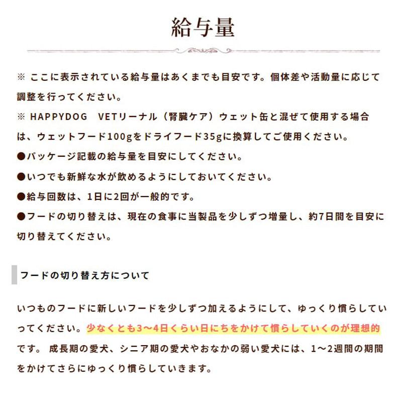 ハッピードッグ療法食｜愛犬用 VETリーナル腎臓ケア 12kg 慢性腎不全・急性腎障害 腎臓病  ドライフード 防災 備蓄 保存食 | ハッピードッグ | 06