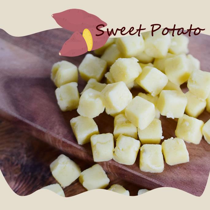 犬 おやつ ドッグフード 低リン 腎 臓にやさしい ウェット さつまいも 芋 手作り ぽてキューブ5袋セット 100g ハウンドカム食堂 | 帝塚山ハウンドカム | 02