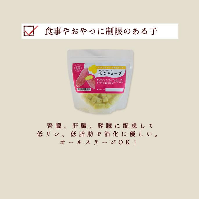 犬 おやつ ドッグフード 低リン 腎臓にやさしい 低脂肪 ウェット さつまいも 芋 手作り ぽてキューブ10＋1袋セット 100g ハウンドカム食堂 | 帝塚山ハウンドカム | 04
