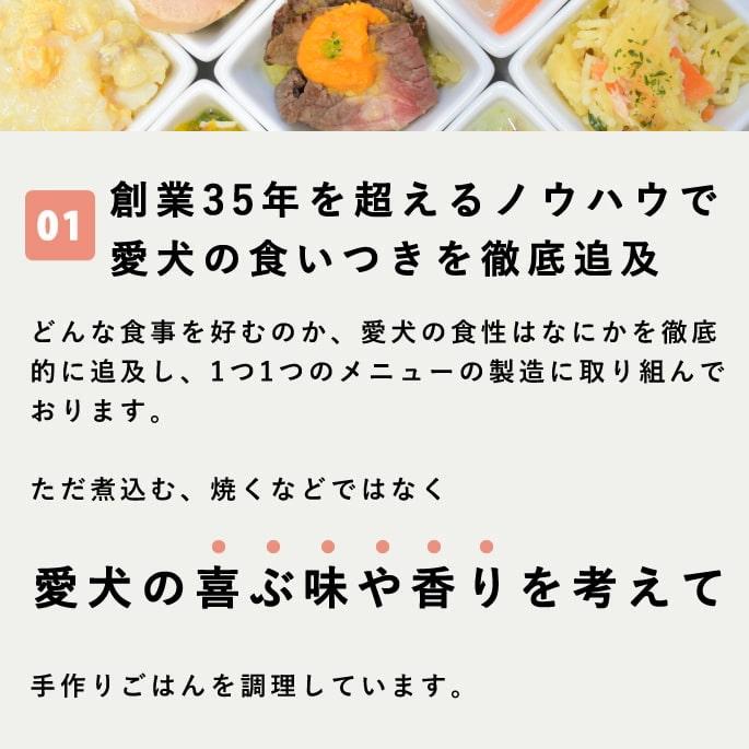 愛犬愛猫用 手作りごはん ドッグフード ウェットフード 餌 ご飯 チキン 小型犬 中型犬 大型犬 肉と魚の美味しい7食セット | 帝塚山ハウンドカム | 06