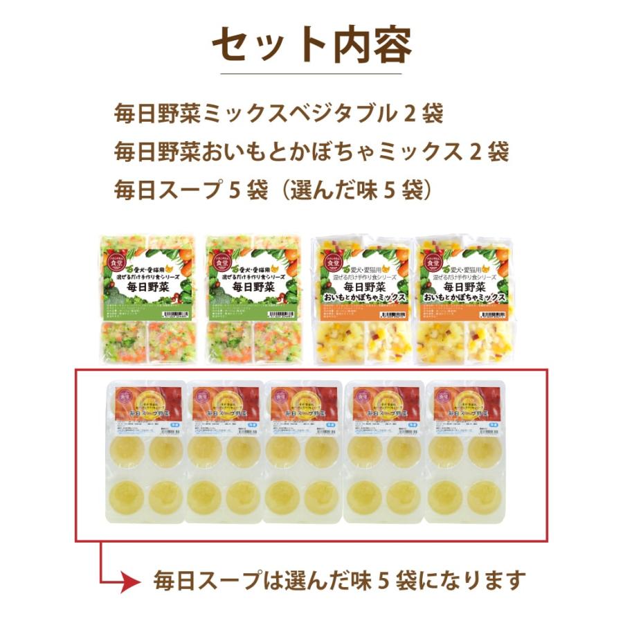 犬猫用 スープと野菜のセット 冷凍配送  まぜるだけ手作り食シリーズ 毎日スープ 毎日野菜 | 帝塚山ハウンドカム | 15