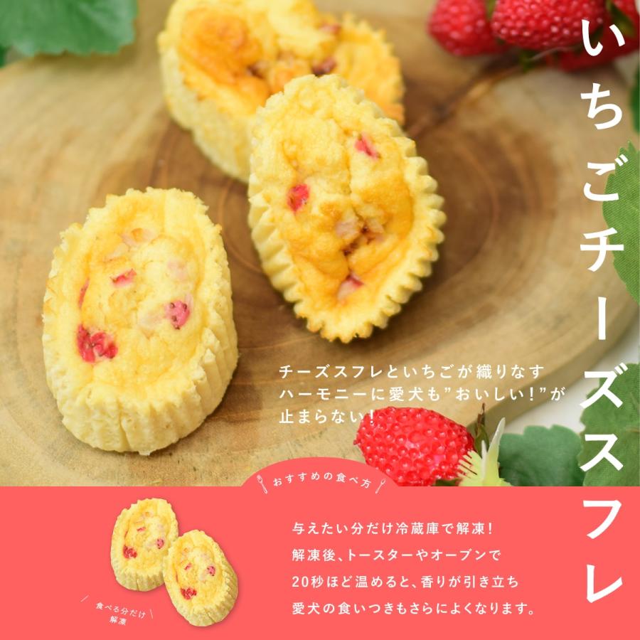 春季限定  愛犬用スイーツ いちごロールケーキといちごスフレの贅沢スイーツセットハウンドカム食堂  冷凍便 |  | 05