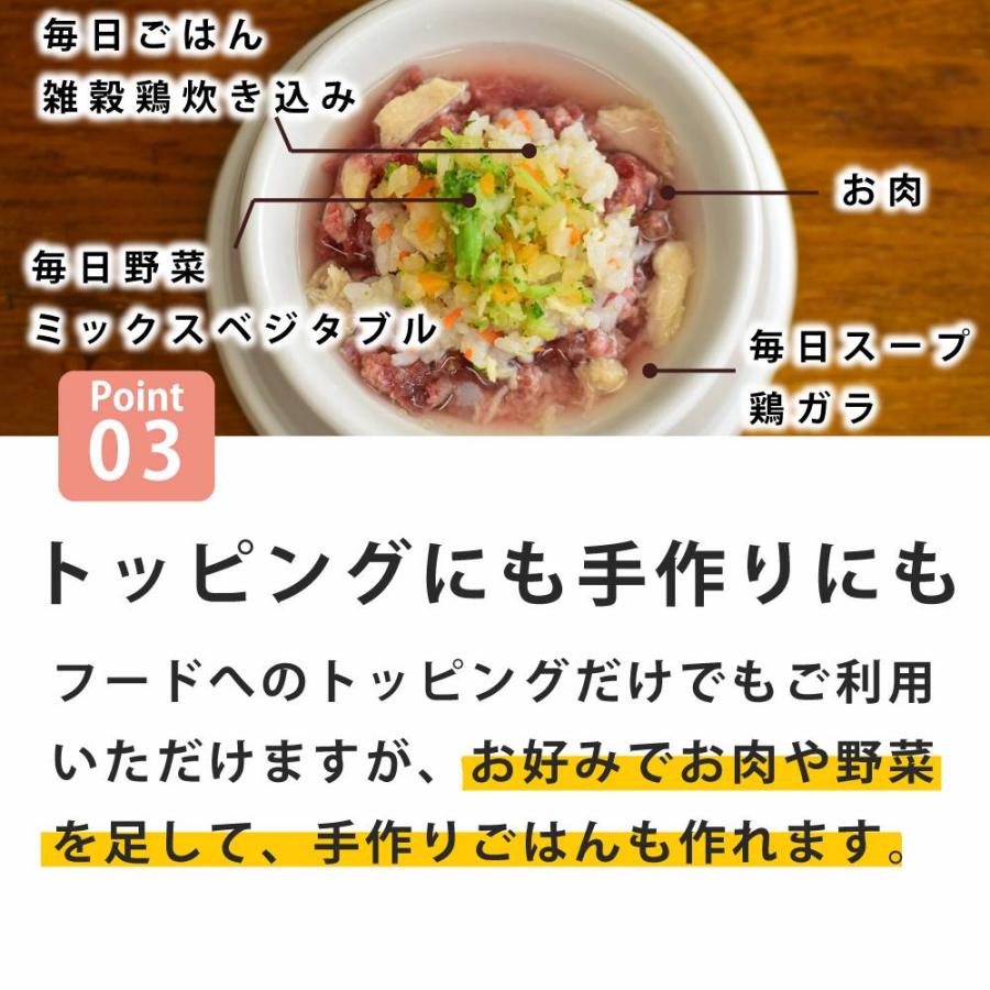 犬 トッピング ドッグフード ウェットフード ペットフード 無添加 低脂肪 手作り 毎日ごはん 雑穀鶏炊き込み・雑穀鮭めし 5袋 ハウンドカム食堂 冷凍便 | 帝塚山ハウンドカム | 07