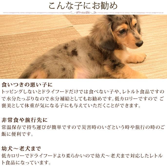 ドッグフード ユーグリーン わんちゃんのヘルシーお惣菜 鮭のグリーンソース 5袋セット ハロードッグ 低脂肪 レトルト トッピング 防災 備蓄 保存食 |  | 07