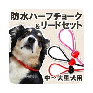 犬 ハーフチョーク リード ASHU ラブリーレインハーフチョーク＆リードセット 中〜大型犬 Ｌサイズ | ASHU