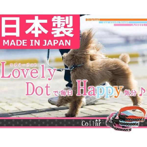 M beaute ♡犬用首輪 ASHU 犬 首輪 ラブリードット カラー・首輪 サイズM : 安心