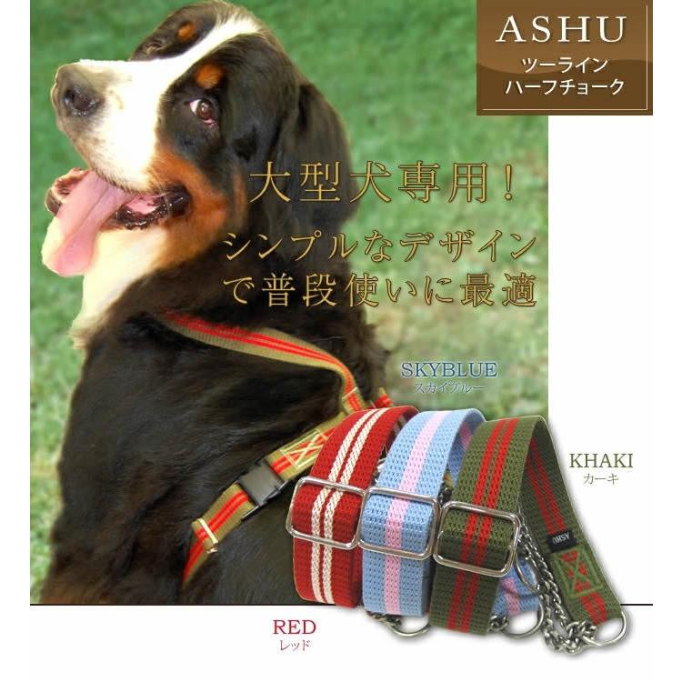 ASHU ハーフチョーク しつけ用 ツーラインハーフチョーク&リード