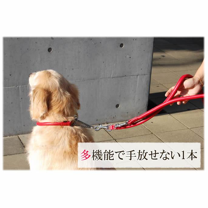 犬 リード 革 レザー ASHU*ソフトレザー 3Way リード サイズ M 中型犬〜大型犬 ドッグリード | ASHU | 06