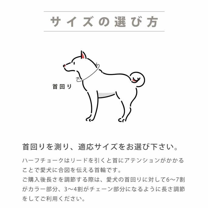 犬 ハーフチョーク しつけ用 革 レザー ASHU*ソフトレザー ハーフチョーク サイズ：ＬＬ | ASHU | 12