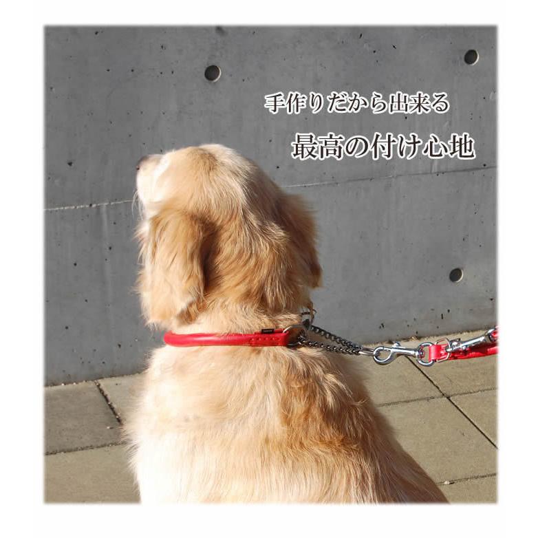 犬 ハーフチョーク しつけ用 革 レザー ASHU*ソフトレザー ハーフチョーク サイズ：ＬＬ | ASHU | 03