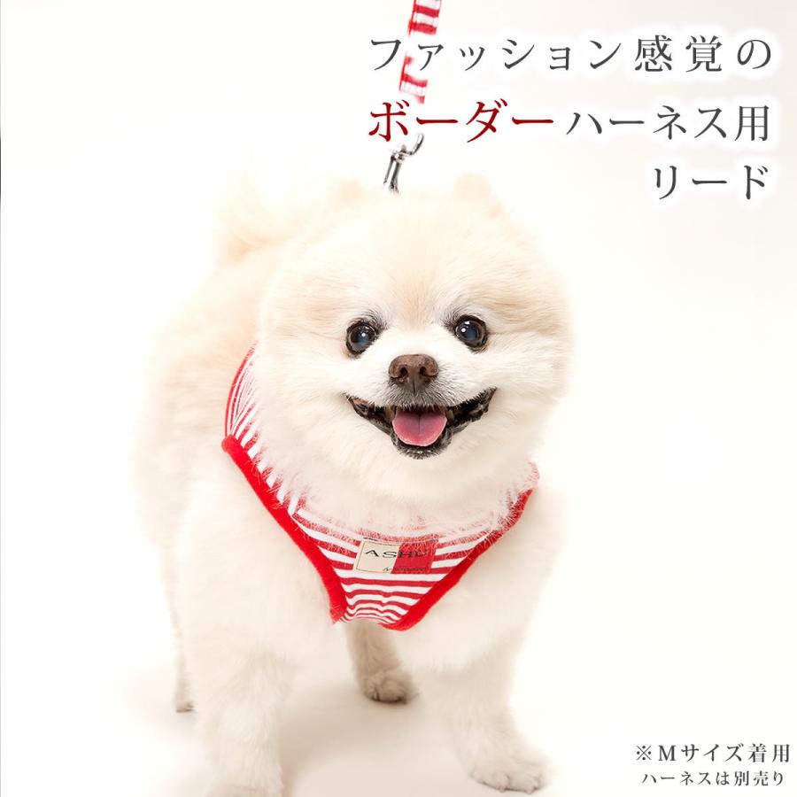 ASHU 犬 リード ウェアハーネス ボーダー リード Sサイズ 小型犬