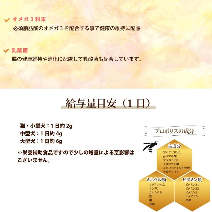 栄養豊富 蜂蜜 花粉 ローヤルゼリー プロポリス 老犬 シニア犬 全犬種 成犬 みつばちパワー元気 150g | 帝塚山ハウンドカム | 06