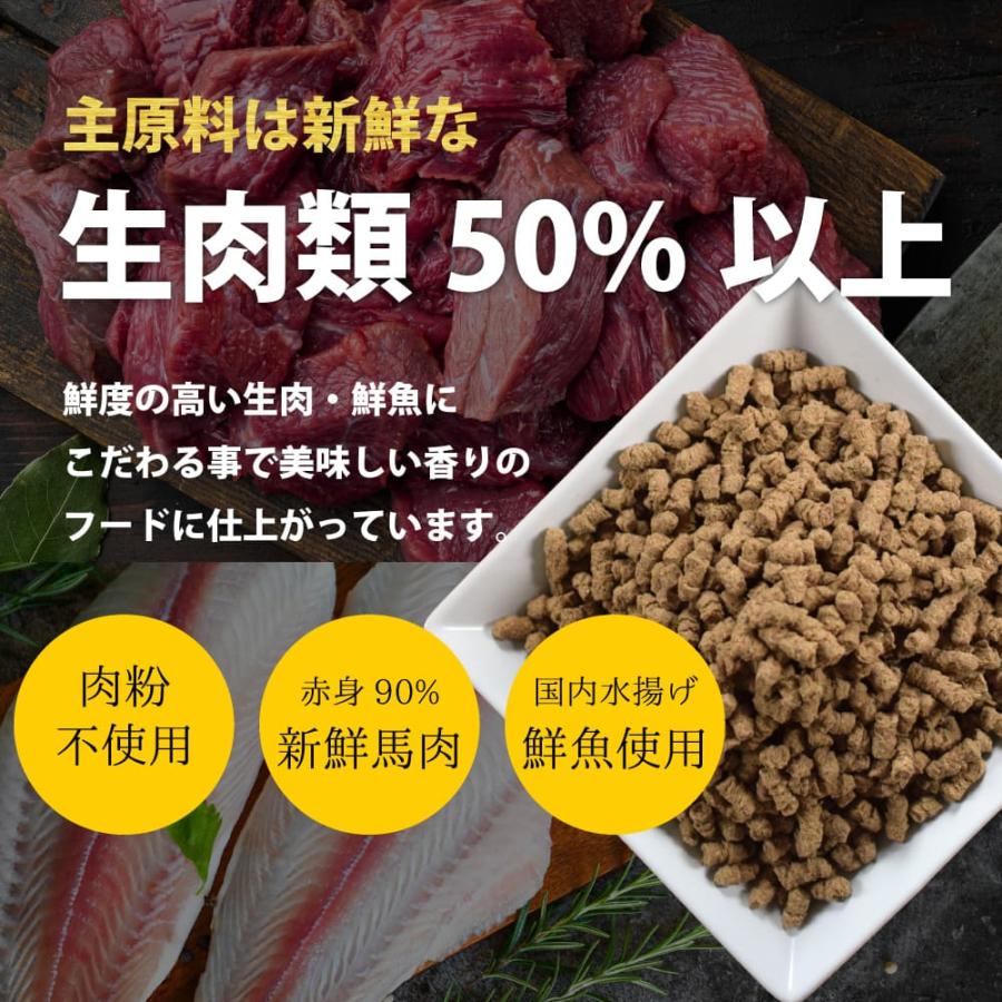 ドッグフード ホリスティッククッキング ホース 4kg (1kg×4袋)｜houndcom｜03