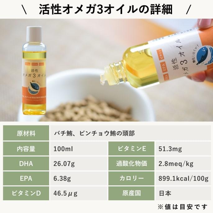 オメガ3 脂肪酸 皮膚 被毛 関節 健康維持 トッピング DHA EPA 活性オメガ3オイル 100ml | 帝塚山ハウンドカム | 12