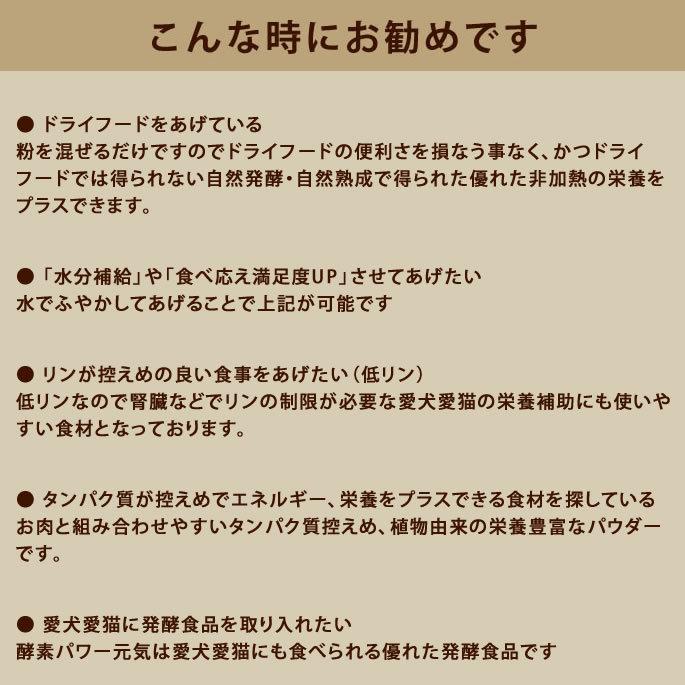 犬用 手作り食材 酵素パワー元気 100g 発酵野菜 低リン 発酵食品｜houndcom｜08