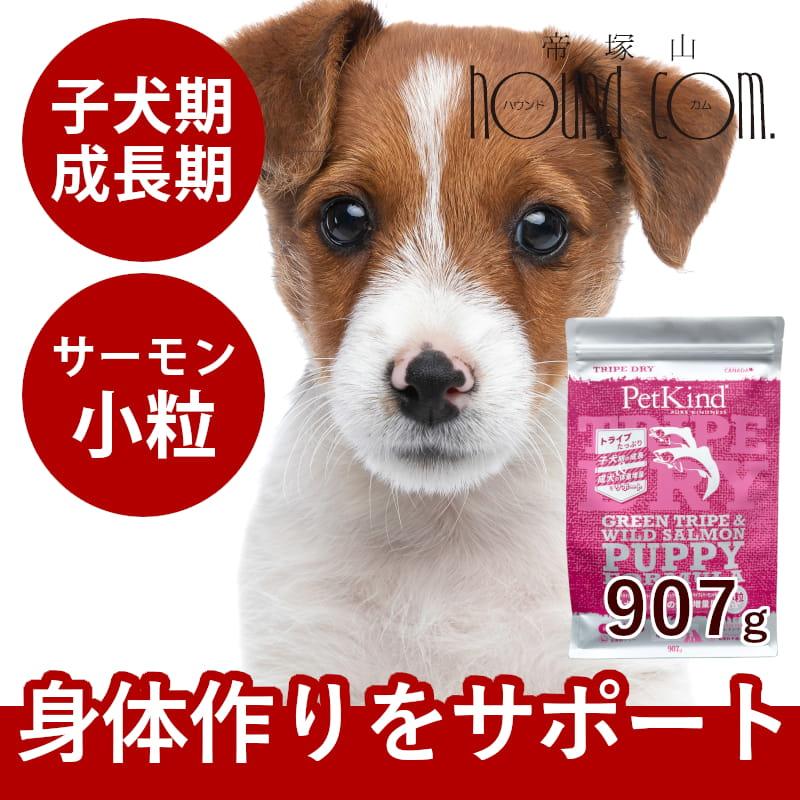 トライプドライ ドッグフード パピー＆ウェイトアップ グリーントライプ＆ワイルドサーモン 小粒 907g | 