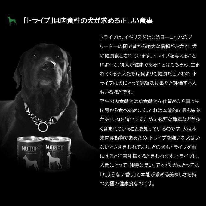 NUTRIPE（ニュートライプ） 犬用 缶詰 PURE グリーントライプ 185g