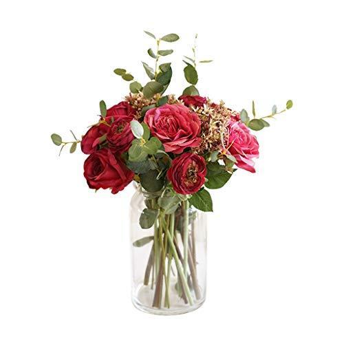 公式の リビングルーム 結婚式のための人工花を花瓶シルクローズユーカリ造花フェイク花鉢植え ロビー Color Red A B08pky9ck2 蓬莱堂 ヤフー店 通販 Yahoo ショッピング 国内配送 Duomix Gastrikgerd Com