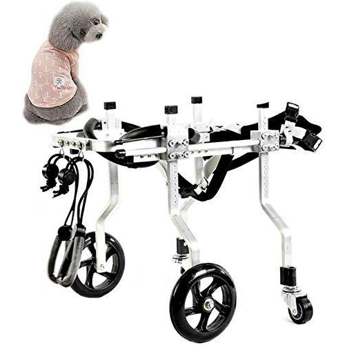 安い購入 ペット車椅子、負傷した足のための犬用車椅子、4輪犬猫カート 