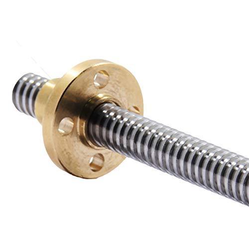 高い品質 T8リードスクリュー Od 8mmリード2mmピッチ2mm 真鍮ナット ブラスナット Z軸用3dプリンター Size 1500mm 半額品 Www Kmhsystems Com