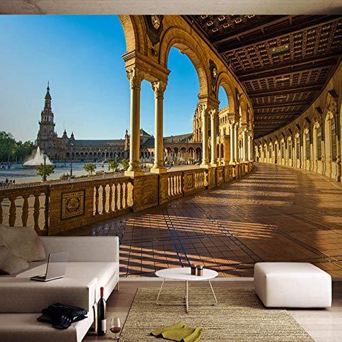 ふるさと割 壁画シルククロス壁紙ヨーロッパの3d三次元空間スペイン風景写真壁紙リビングルーム研究 Rtyuihn Rtyuihn 内装 Wasedatt Jp