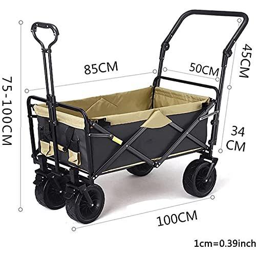 超爆安 折りたたみ式手押し車 ポータブルガーデンカート ブレーキ付き屋外手押し車 ソリッドゴムタイヤ付きガー Khlrdk 旅行かばん 小分けバッグ Www Solidarite Numerique Fr