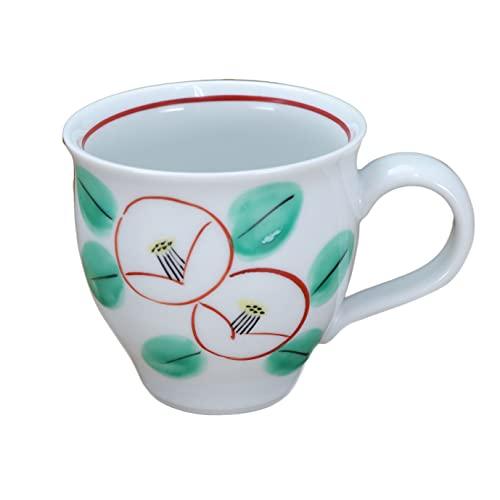 蔵珍窯 手描き色絵椿 マグ 73475