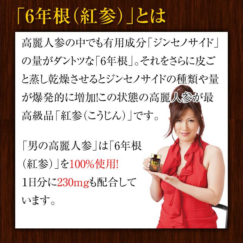 高麗人参 サプリ 3ヶ月分 サプリメント 男の高麗人参 送料無料 男性