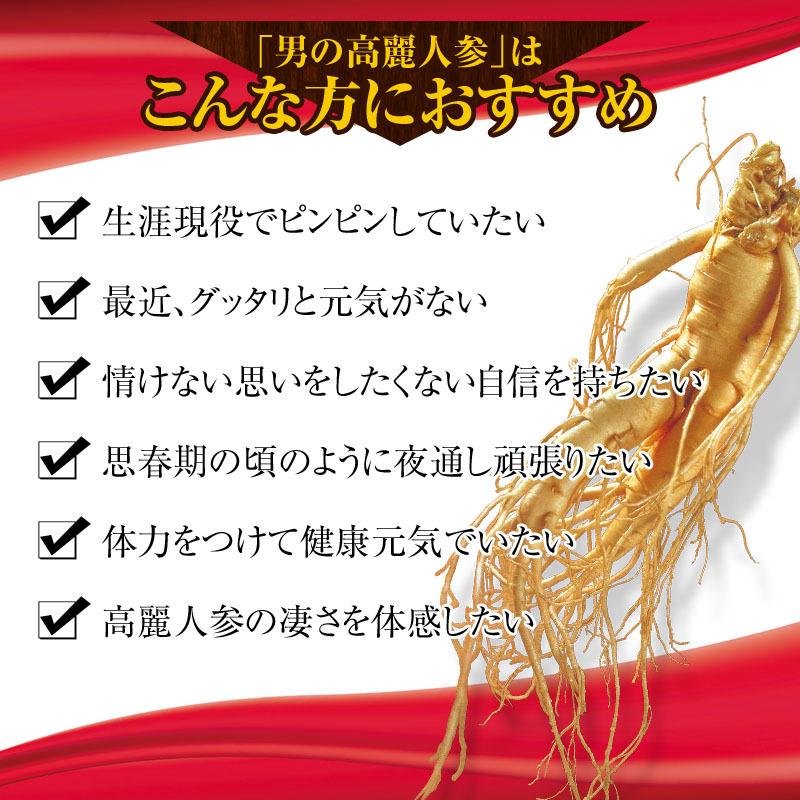 高麗人参 サプリ 3ヶ月分 サプリメント 男の高麗人参 送料無料 男性