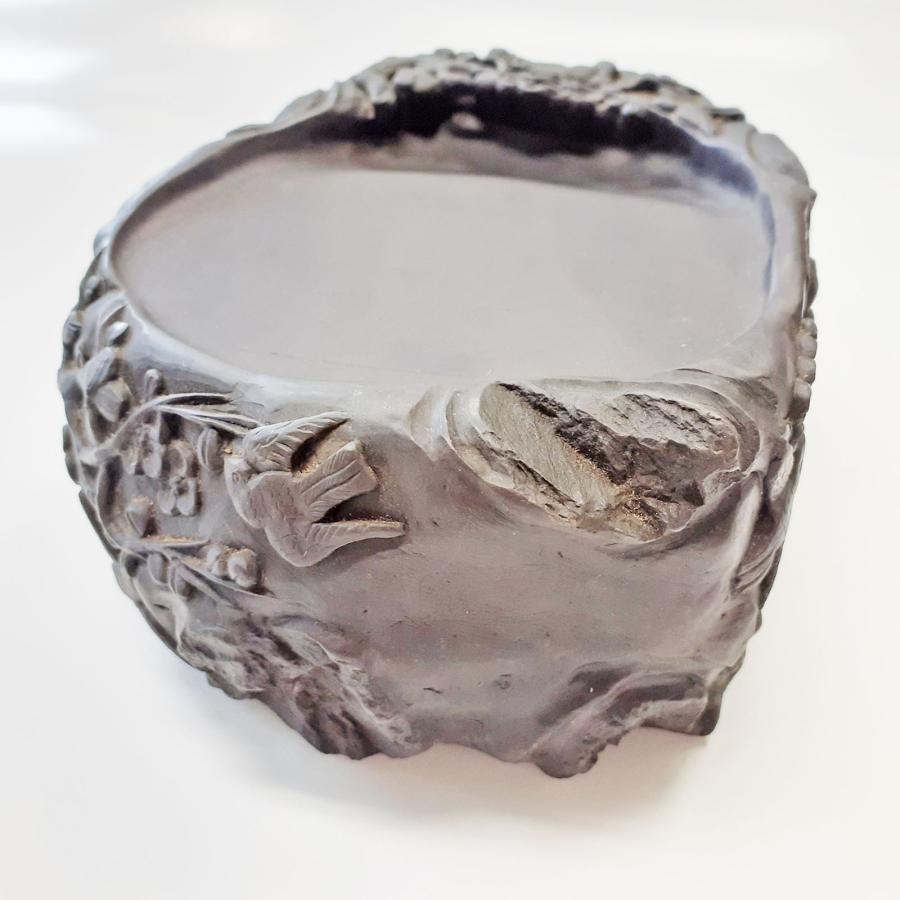 端渓 麻子坑 硯 書道具 骨董品 中国 工芸品 アンティーク 送料無料 逸品『端溪硯 旧上麻子坑』長方型 特厚 高級品 硯 端渓硯 麻子坑