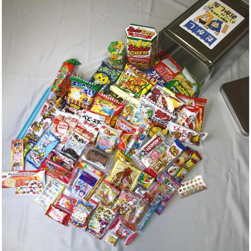 お菓子の詰め合わせ 50種以上の駄菓子入一斗缶 だがし缶 D 1 お菓子と和雑貨の店 宝作堂 通販 Yahoo ショッピング