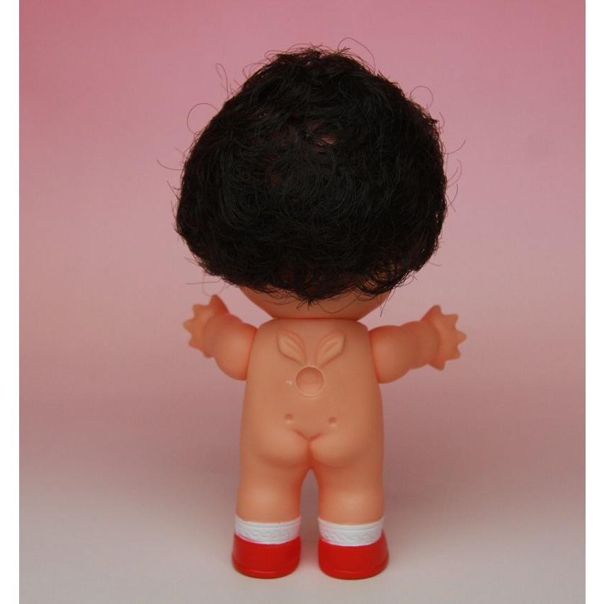 QP オビツ製 毛髪付 キューピー人形 15cm 茶髪 赤色のクツ : お菓子