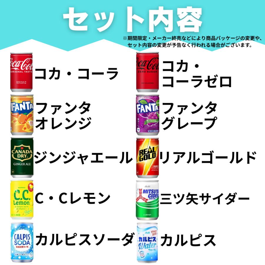 コカ・コーラ 炭酸飲料 160ml缶 10種 各3本 計30本 詰め合わせセット