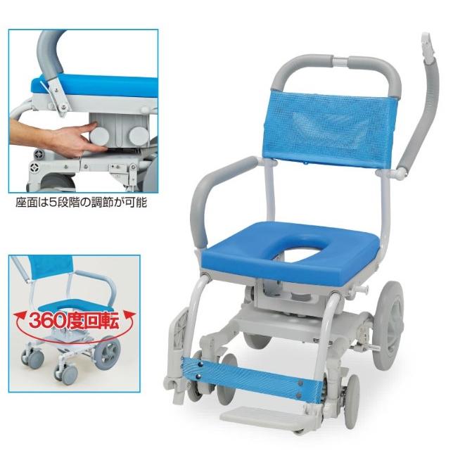 ウチエ くるくるチェアD U型シート のけぞり 入浴介助 介護用品 座面回転