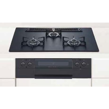 ハーマン ビルトイン 3口ガスコンロピアット バリ piatto vari無水両面焼ワイド マルチグリル ラックリーナ DS3621WAAFBAE 75cmタイプ