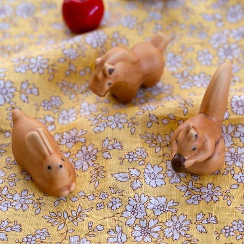 箸置き 馬 うさぎ はしおき リス ウサギ ウマ 波佐見焼 京千 ビスク