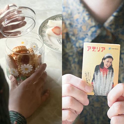 骨董　時代　練りガラス　テント型脚付　グラス型　飴屋瓶　ボンボン入れ　菓子器 ADERIA アデリアレトロ ボンボン入れ680 保存容器 お菓子入れ