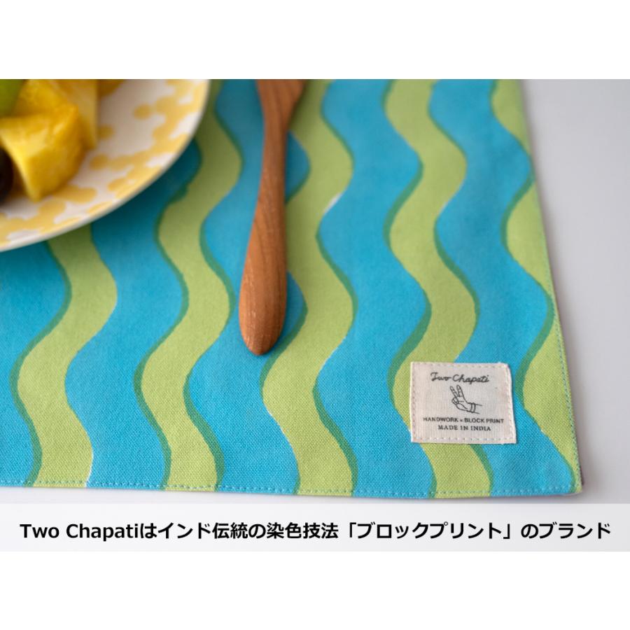 TWO CHAPATI ランチョンマット ブロックプリント インド製 テーブル
