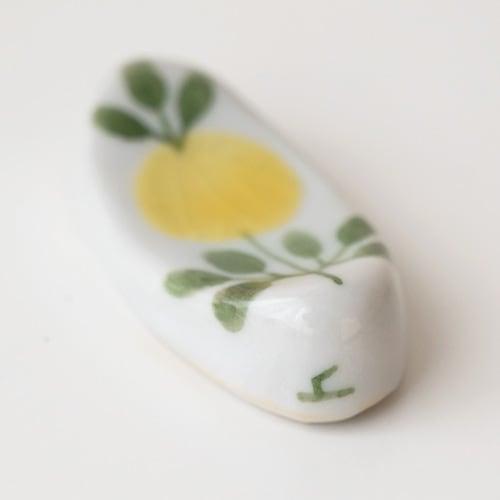 九谷焼 九谷青窯 箸置き 徳永遊心 色絵花蛍 作家 カトラリー 和食器
