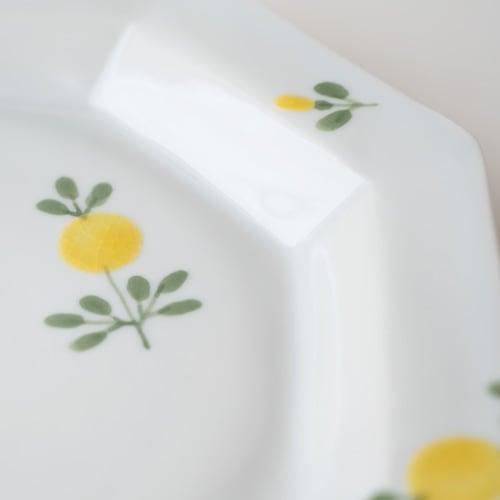 九谷焼 九谷青窯 八角皿 徳永遊心 色絵花蛍 作家 大皿 取り皿 和食器