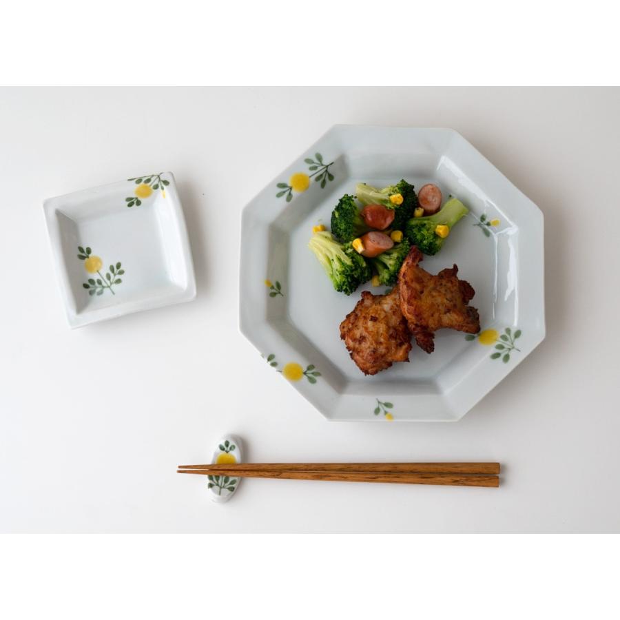 九谷焼 九谷青窯 八角皿 徳永遊心 色絵花蛍 作家 大皿 取り皿 和食器