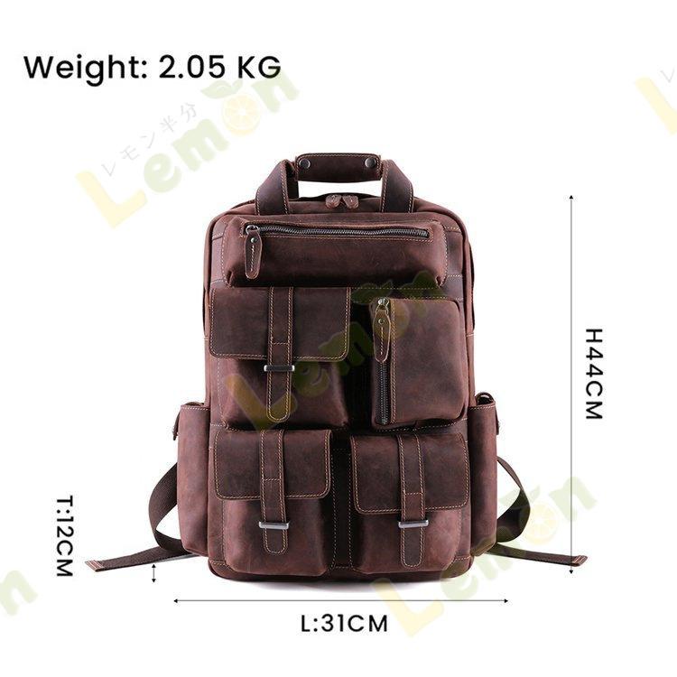 上品】 - リュック メンズ 本革 牛革 15.6インチPC収納 A4 旅行 通勤